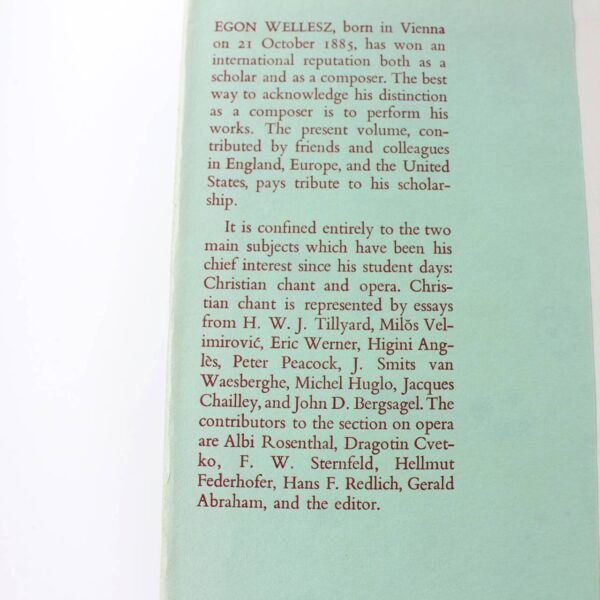 Essays Presented To Egon Wellesz book by Jack Westrup  ISBN: - Image 3