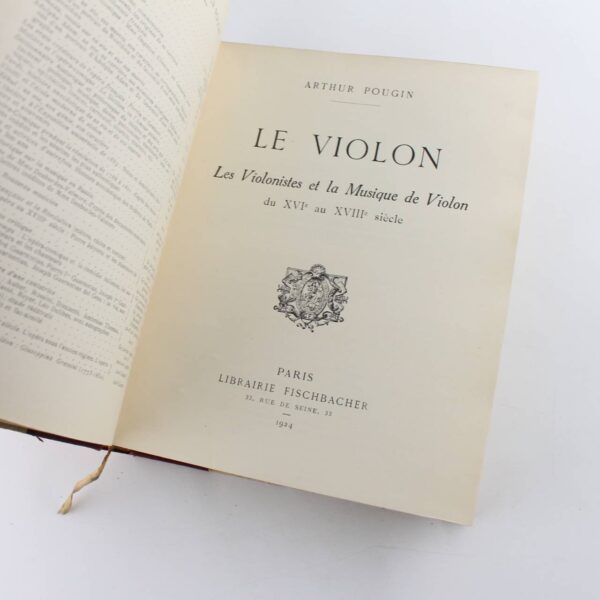 Le violon Les violonistes et la musique de violon du XVIe au XVIIIe siecle book by Arthur Pougin  ISBN: - Image 2