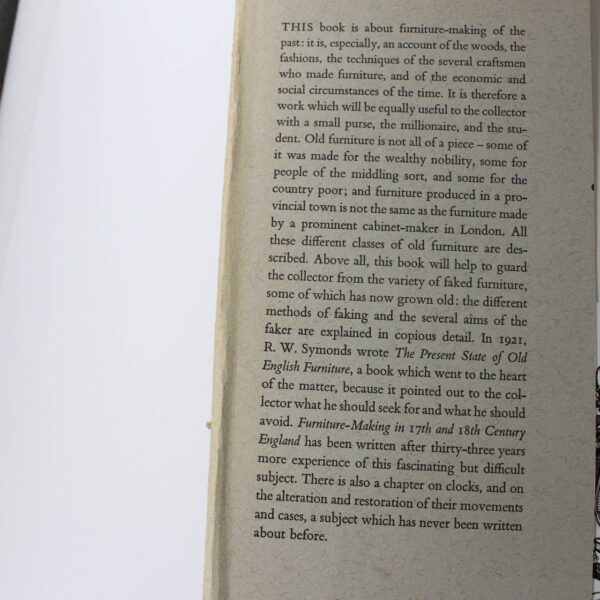 Furniture Making in Seventeenth and Eighteenth Century England: An Outline for Collectors book by R. W. Symonds  ISBN: - Image 3