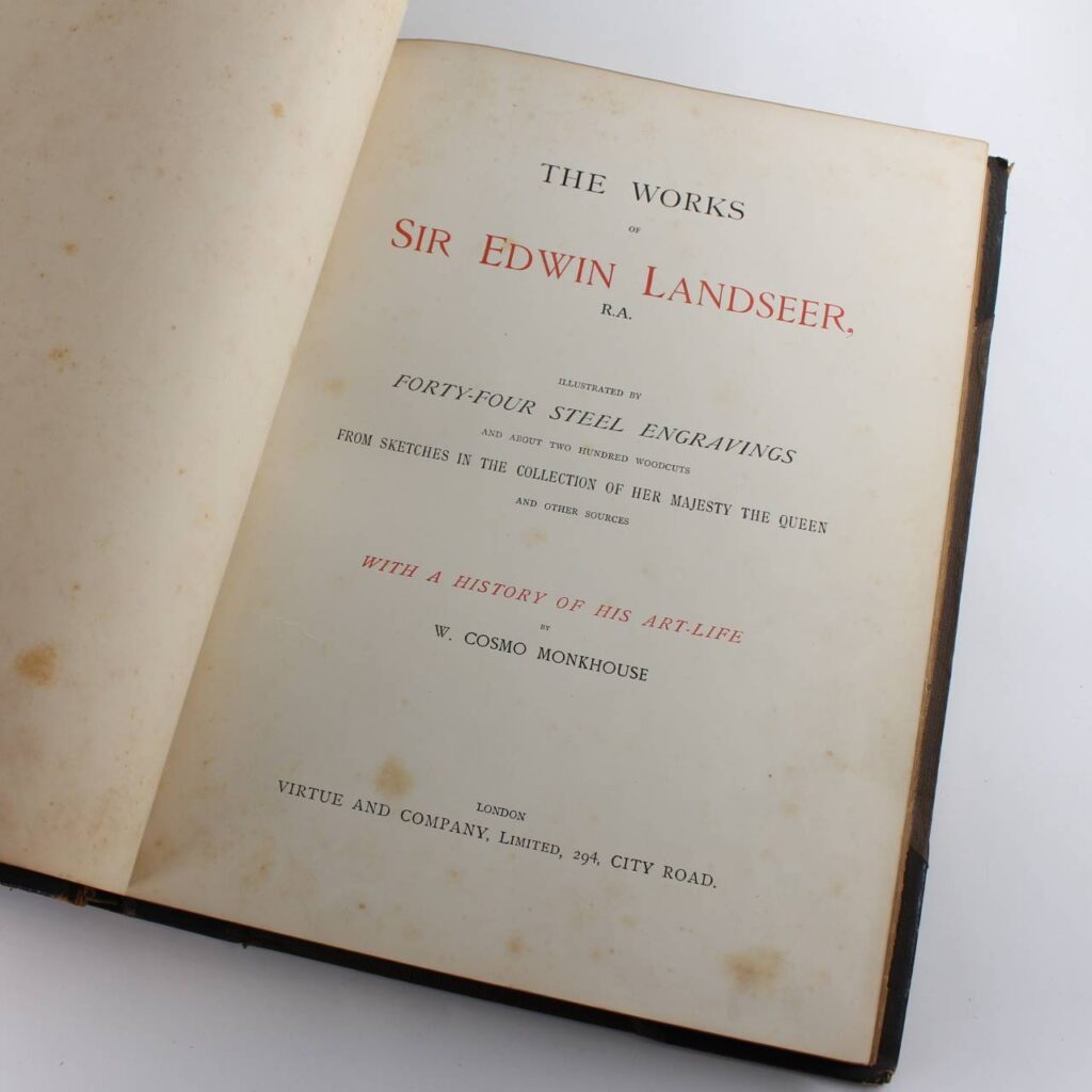 Landseer’s Works: The Works of Sir Edwin Landseer cover page